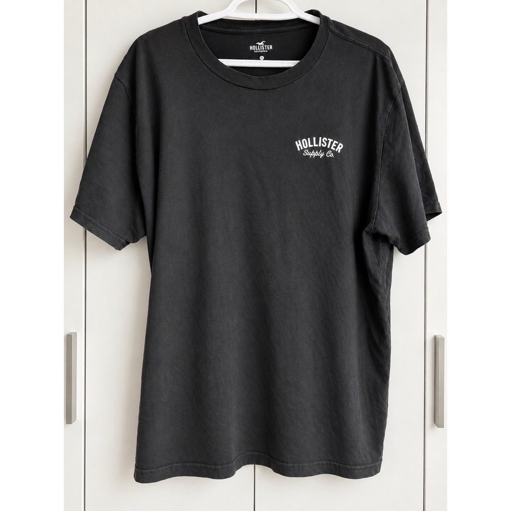 Hollister Mens Graphic T-Shirt XL Black Short Sleeve Los Angeles Supply Co Tee